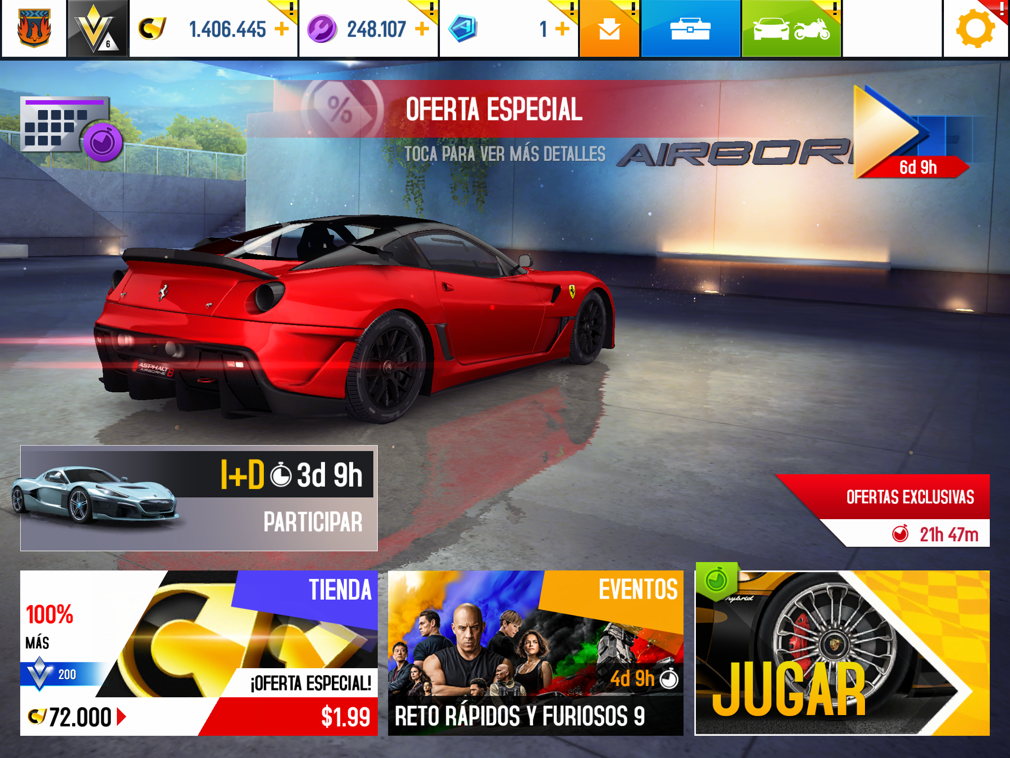 Fast and Furious native activation on Asphalt 8 - Airborne Gameloft for Brands